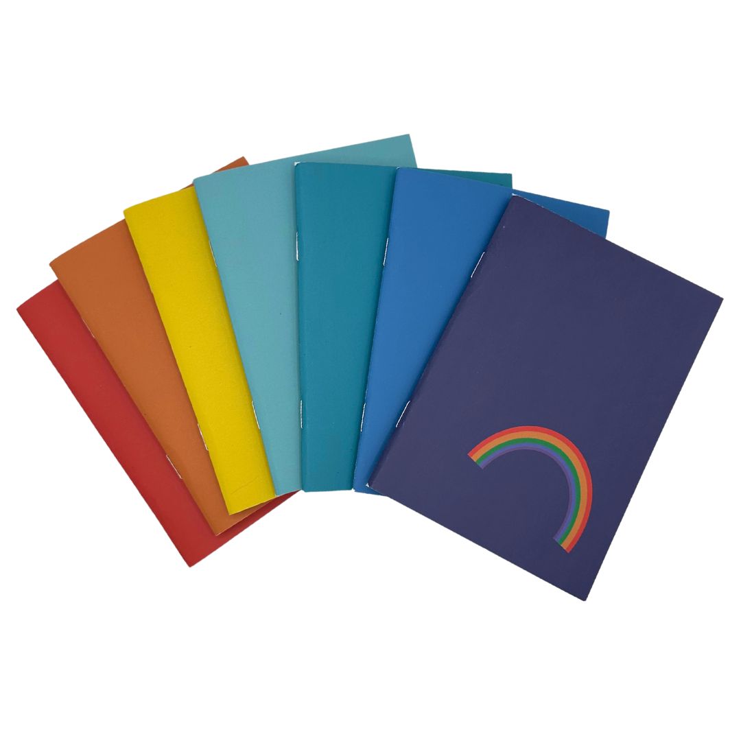 7 brightly coloured pocket sized notebooks from UmmPixies