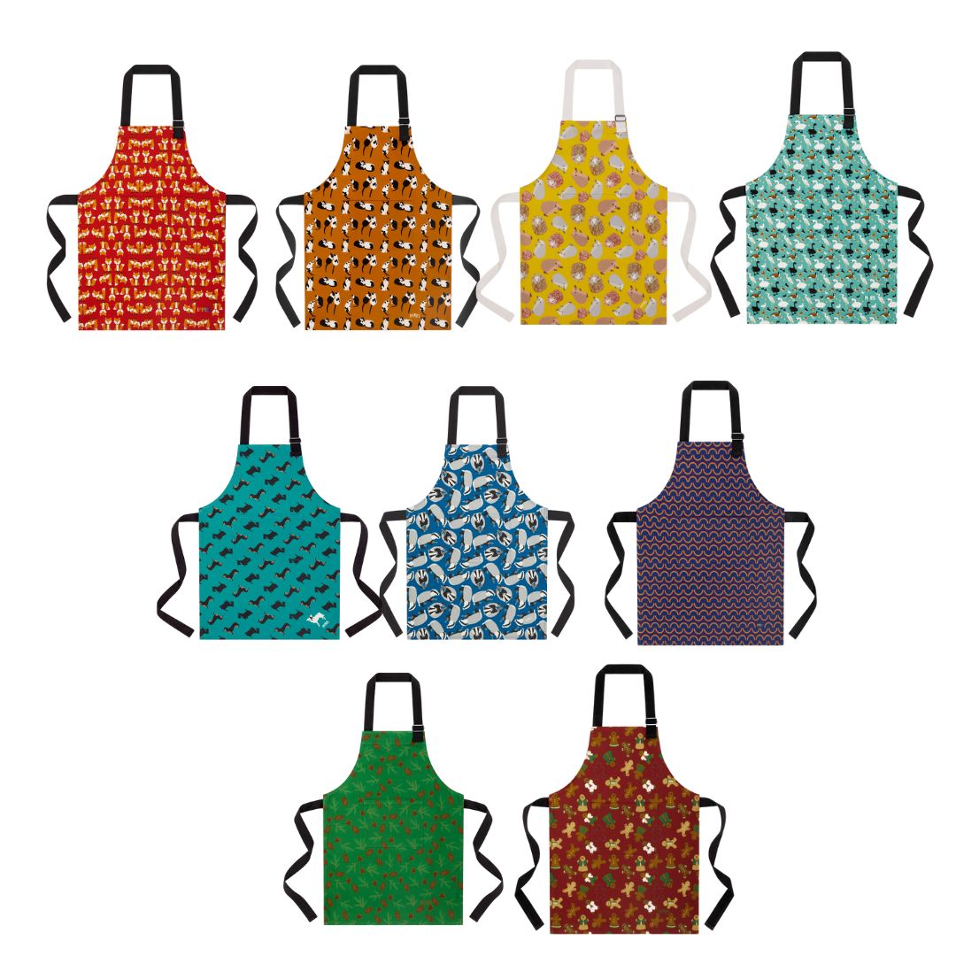 Aprons - bright joyful organic cotton aprons for all ages