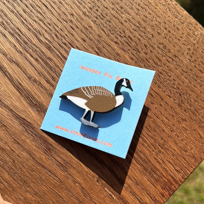 Canada Goose Wooden Pin Badge