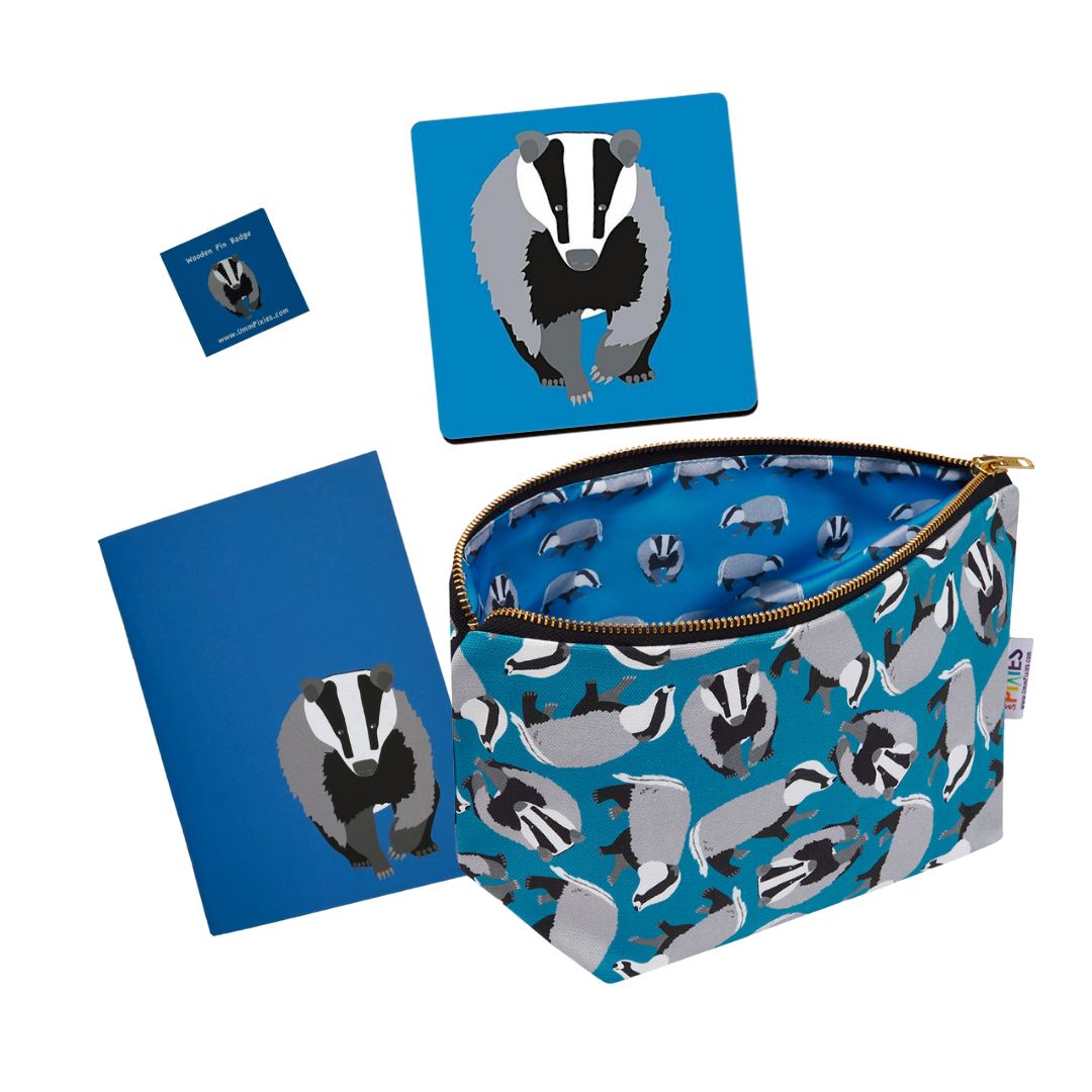 Badgers Me Time set includes really useful bag, notebook, coaster and badge