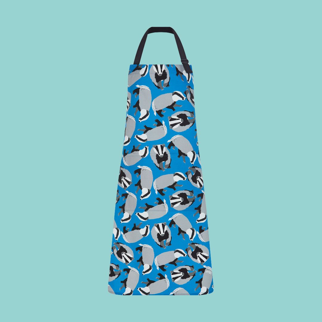 blue badger organic cotton apron