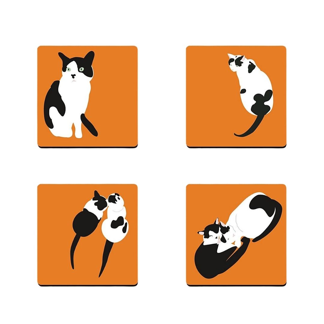 Cat Coaster Set