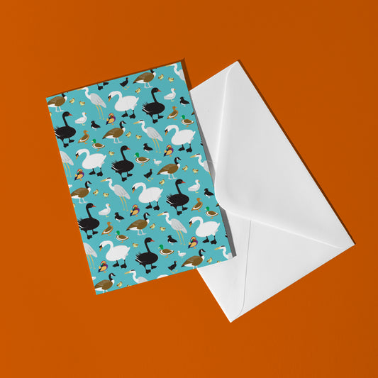 Ducks Cards and Envelopes- pack of 5 A6 cards