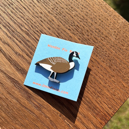 Canada Goose Wooden Pin Badge