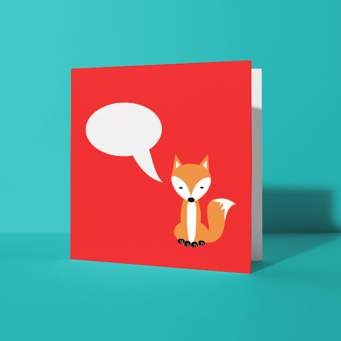 Red Fox Customisable Greetings Card