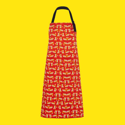 red fox organic cotton apron