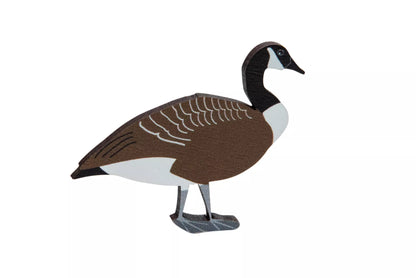 canda goose wooden pin badge 