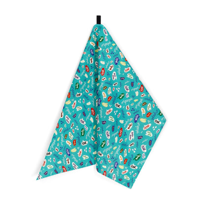 Blue Single Robin and Stars Organic Cotton Tea Towel