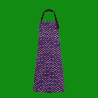 rainbow stripe apron in organic cotton