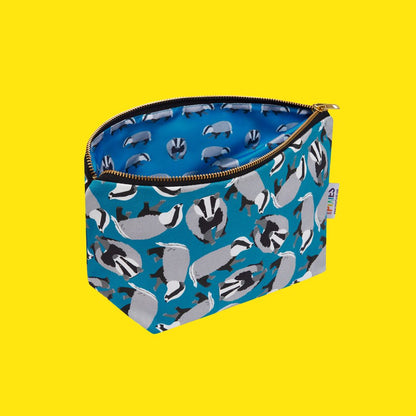 Blue Badger Really Useful Bag, organic cotton outer, waterproof inner, machine washable