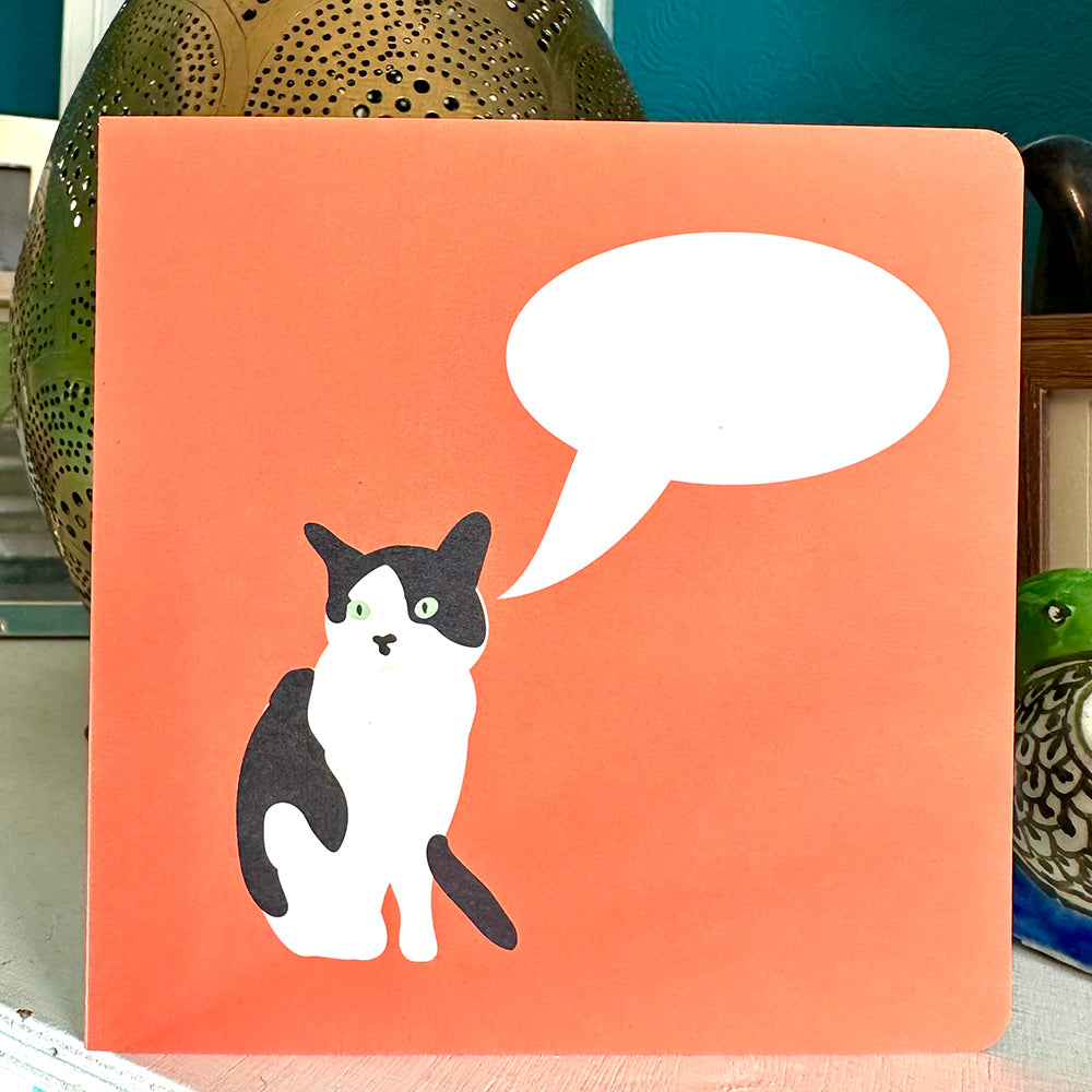 Orange Cat Customisable Greetings Card