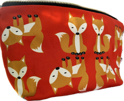 Foxes Really Useful Bag - bright red organic cotton outer